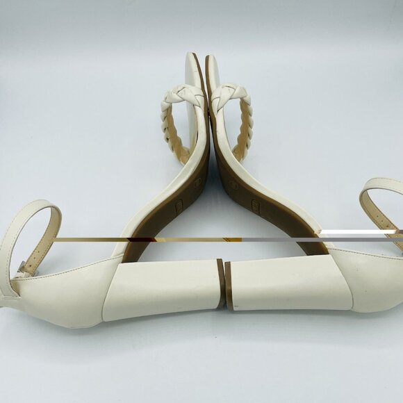 Nine West Shoes Womens Size 10 M White Braid Ankle Strap High Heels Sandals - Picture 11 of 11